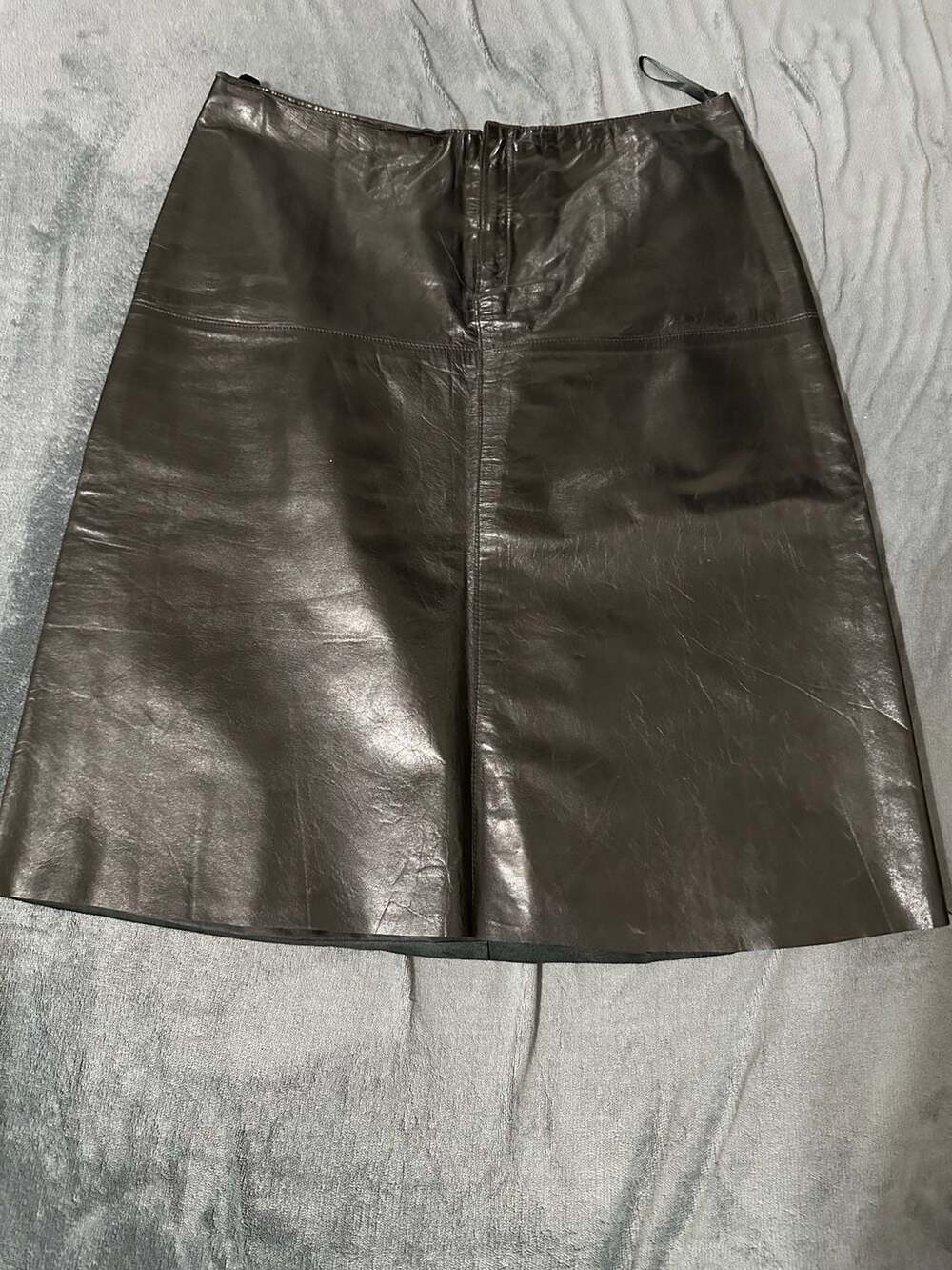 Banana Republic Women's Genuine Leather A-Line Skirt Brown Size 0